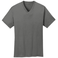 Port & Co Core Cotton V Neck Tee, Charcoal, New product view view