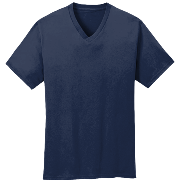 Port & Co Core Cotton V Neck Tee, Navy, New product view view