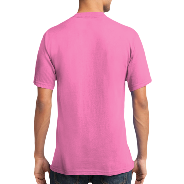 Port & Co Core Cotton V Neck Tee, Neon Pink, New product view view