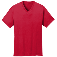 Port & Co Core Cotton V Neck Tee, Red, New product view view