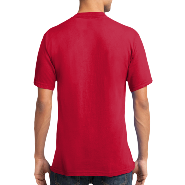 Port & Co Core Cotton V Neck Tee, Red, New product view view
