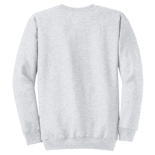 Port & Co Core Fleece Crewneck Sweatshirt, Ash, Back view