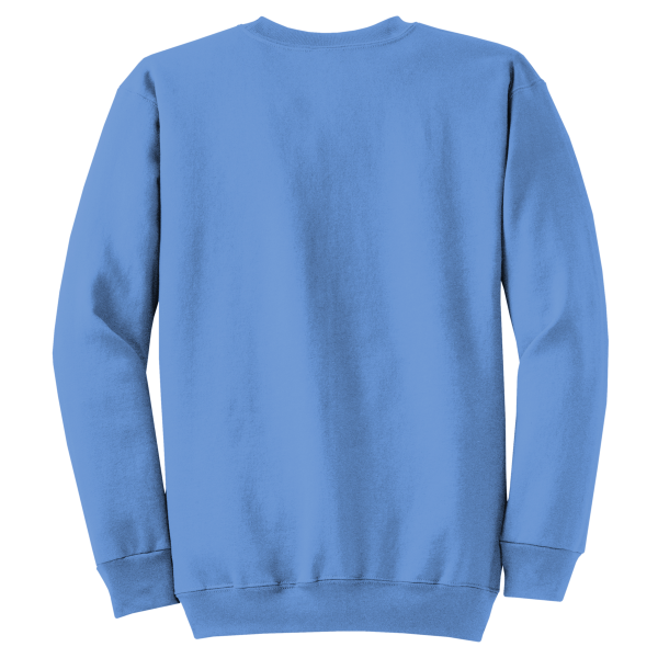 Port & Co Core Fleece Crewneck Sweatshirt, Carolina Blue, Back view