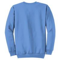 Port & Co Core Fleece Crewneck Sweatshirt, Carolina Blue, Back view