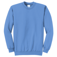 Port & Co Core Fleece Crewneck Sweatshirt, Carolina Blue, Front view