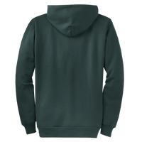 Port & Co Core Fleece Full Zip Hooded Sweatshirt, Dark Green, Back view