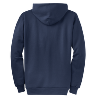 Port & Co Core Fleece Full Zip Hooded Sweatshirt, Navy, Back view