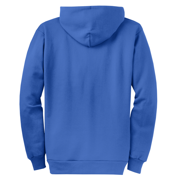 Port & Co Core Fleece Full Zip Hooded Sweatshirt, Royal, Back view