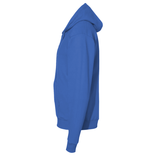 Port & Co Core Fleece Full Zip Hooded Sweatshirt, Royal, Left Sleeve view