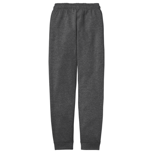 Port & Co Core Fleece Jogger, Dark Heather Grey, Back view