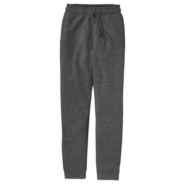 Port & Co Core Fleece Jogger, Dark Heather Grey, Front view