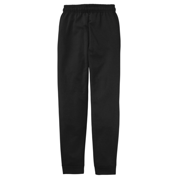 Port & Co Core Fleece Jogger, Jet Black, Back view