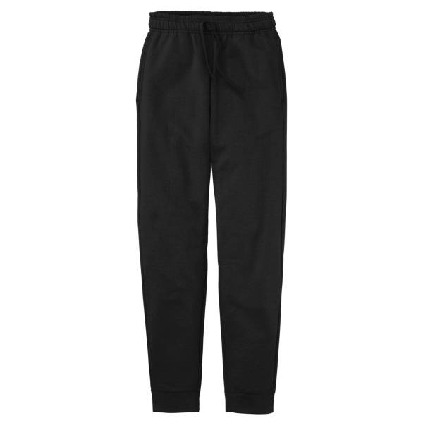 Port & Co Core Fleece Jogger, Jet Black, Front view
