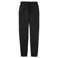 Port & Co Core Fleece Jogger, Jet Black, Front view