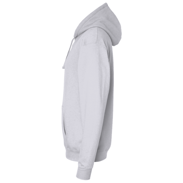 Port & Co Core Fleece Pullover Hooded Sweatshirt, Ash, Left Sleeve view