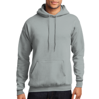 Port & Co Core Fleece Pullover Hooded Sweatshirt, Athletic Heather, Front view