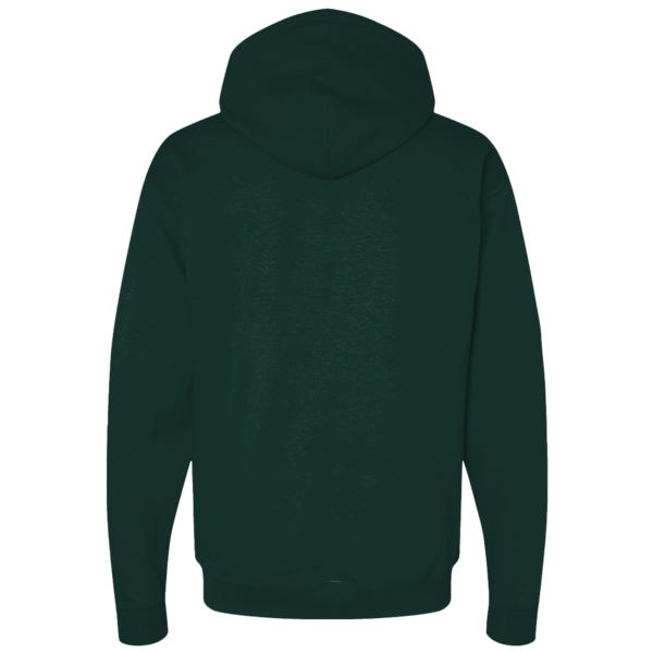 Port & Co Core Fleece Pullover Hooded Sweatshirt, Dark Green, Back view
