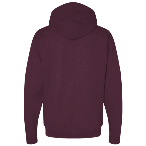 Port & Co Core Fleece Pullover Hooded Sweatshirt, Maroon, Back view