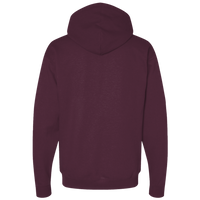 Port & Co Core Fleece Pullover Hooded Sweatshirt, Maroon, Back view