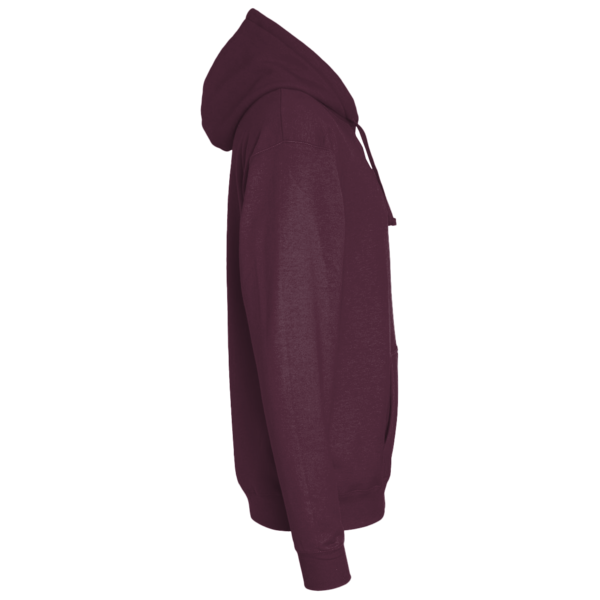 Port & Co Core Fleece Pullover Hooded Sweatshirt, Maroon, Right Sleeve view
