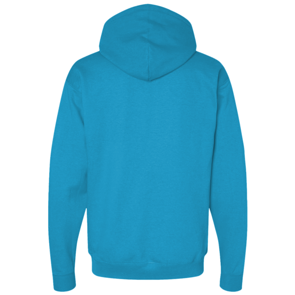 Port & Co Core Fleece Pullover Hooded Sweatshirt, Neon Blue, Back view