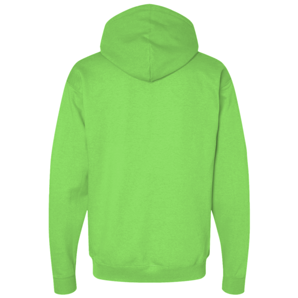 Port & Co Core Fleece Pullover Hooded Sweatshirt, Neon Green, Back view