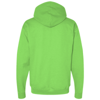 Port & Co Core Fleece Pullover Hooded Sweatshirt, Neon Green, Back view