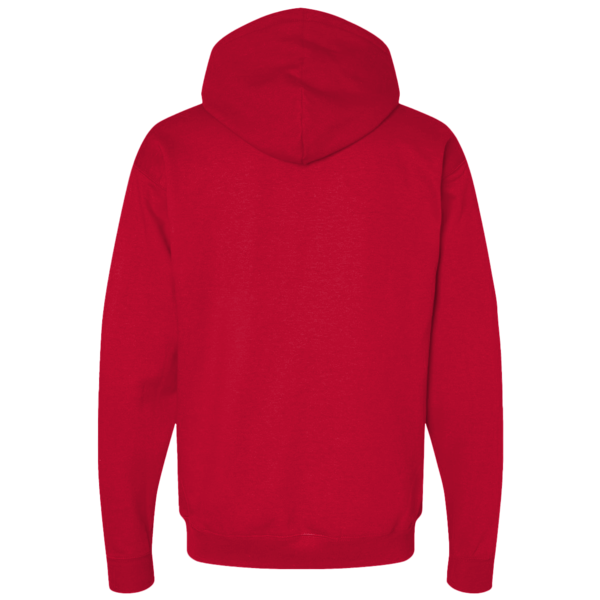 Port & Co Core Fleece Pullover Hooded Sweatshirt, Red, Back view