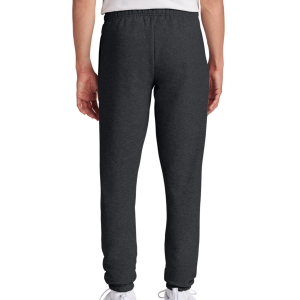 Port & Co Core Fleece Sweatpant, Dark Heather Grey, Back view