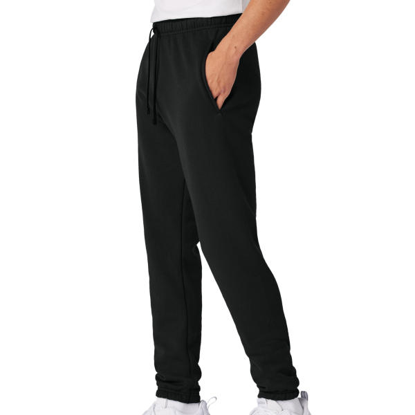 Port & Co Core Fleece Sweatpant, Jet Black, Left Side view