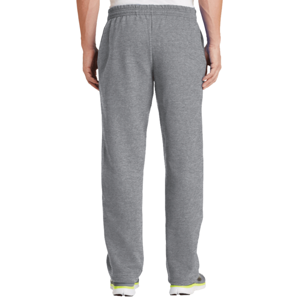 Port & Co Core Fleece Sweatpant with Pockets, Athletic Heather, Back view