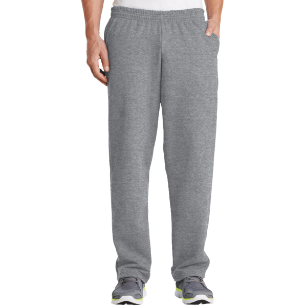 Port & Co Core Fleece Sweatpant with Pockets, Athletic Heather, Front view