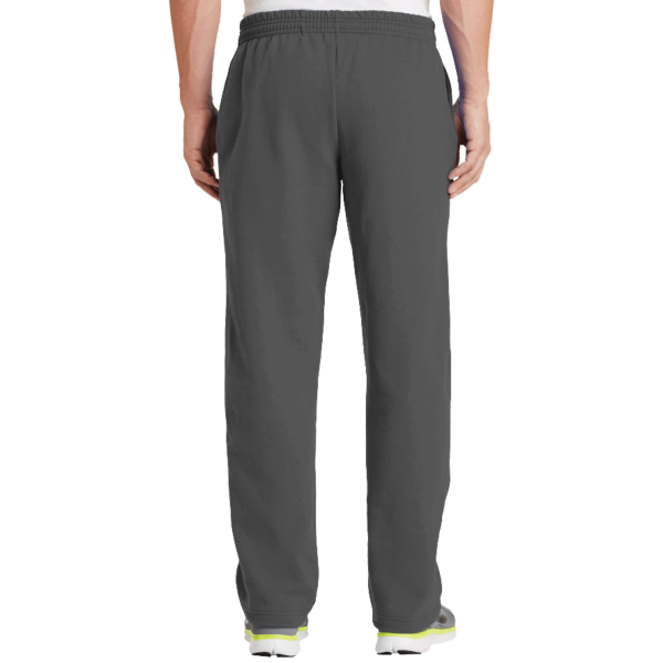 Port & Co Core Fleece Sweatpant with Pockets, Charcoal, Back view