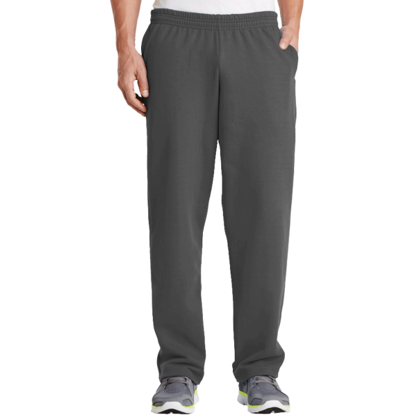 Port & Co Core Fleece Sweatpant with Pockets, Charcoal, Front view