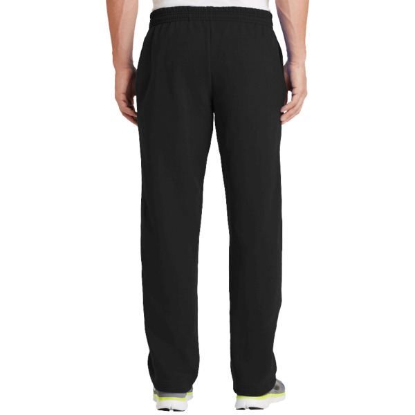 Port & Co Core Fleece Sweatpant with Pockets, Jet Black, Back view
