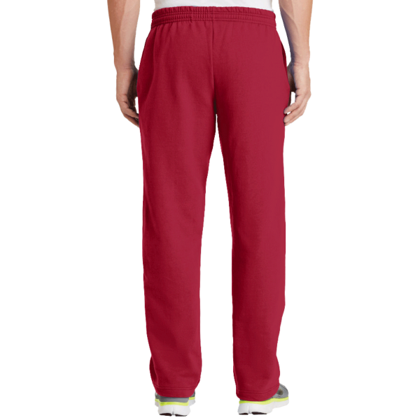 Port & Co Core Fleece Sweatpant with Pockets, Red, Back view