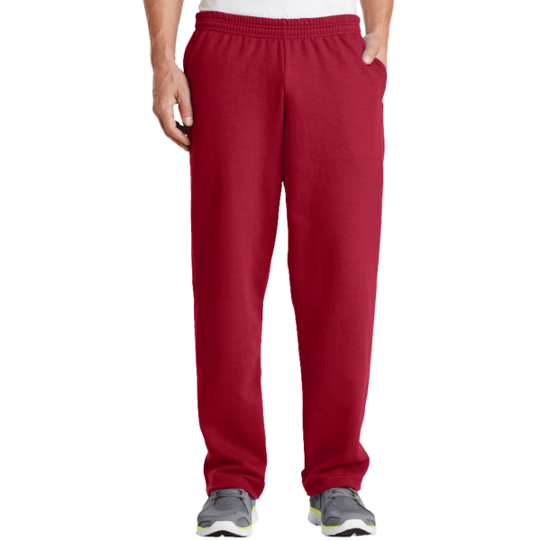 Port & Co Core Fleece Sweatpant with Pockets, Red, Front view