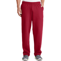 Port & Co Core Fleece Sweatpant with Pockets, Red, Front view