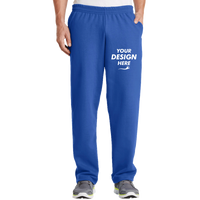 Port & Co Core Fleece Sweatpant with Pockets, Royal, Front view, Mockup