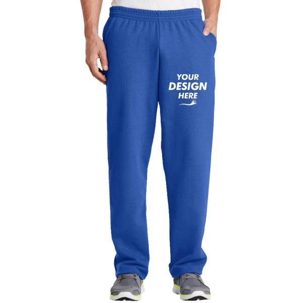 Port & Co Core Fleece Sweatpant with Pockets, Royal, Front view, Mockup