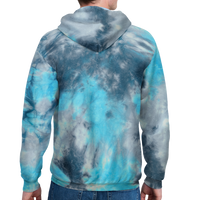 Port & Co Crystal Tie Dye Pullover Hoodie, Lagoon Colorburst / Lagoon Colorburst, Back view