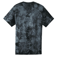 Port & Co Crystal Tie Dye Tee, Black / Black, Back view