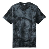 Port & Co Crystal Tie Dye Tee, Black / Black, Front view