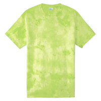 Port & Co Crystal Tie Dye Tee, Lemon Lime / Lemon Lime, Front view
