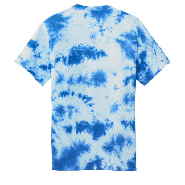 Port & Co Crystal Tie Dye Tee, True Royal / True Royal, Back view