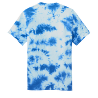 Port & Co Crystal Tie Dye Tee, True Royal / True Royal, Back view