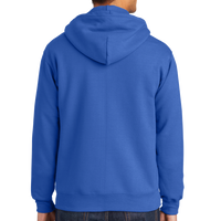 Port & Co Essential Fleece Full Zip Hooded Sweatshirt, Royal, Back view