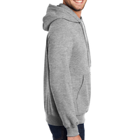 Port & Co Essential Fleece Pullover Hooded Sweatshirt, Athletic Heather, Right Sleeve view