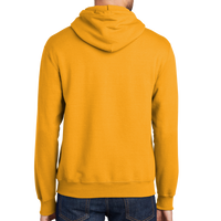 Port & Co Essential Fleece Pullover Hooded Sweatshirt, Gold, Back view