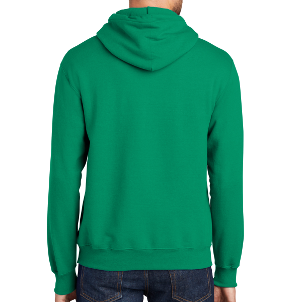 Port & Co Essential Fleece Pullover Hooded Sweatshirt, Kelly Green, Back view